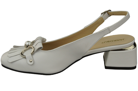 Damenschuhe Weiß Sandalen mit Fransen verziert Naturleder 208 ElitaBut