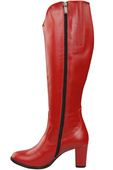 Stilvolle Damen Rot Stiletto Stiefel Naturleder 211 ElitaBut
