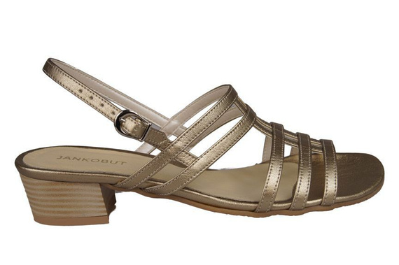 Damenschuhe Sandalen mit flachem Absatz Gold 622 ElitaBut