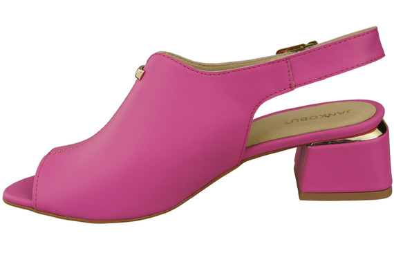 Damenschuhe Sandalen Fuchsia-Goldschnalle Naturleder 198 ElitaBut