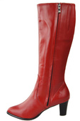 Damenstiefel, Naturleder, Rot 982 ElitaBut