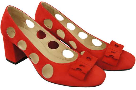 Damenschuhe Rote Pumps, natürliches Wildleder 182 ElitaBut