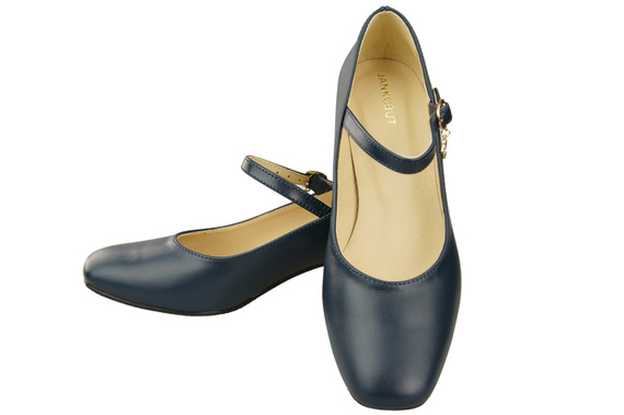 Damenschuhe Marineblau Riemchenpumps Naturleder 202 ElitaBut