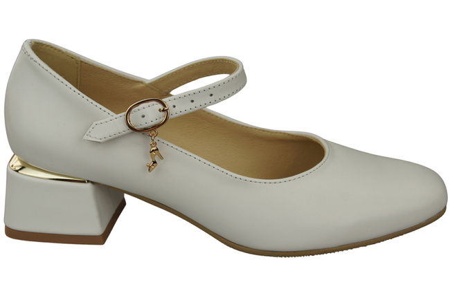 Damenschuhe Weiß Riemchenpumps Naturleder 202 ElitaBut