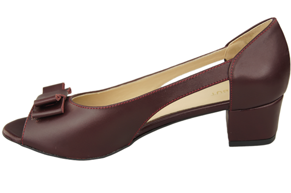 Damenschuhe Burgunderrote Sandalen, Naturleder 145 ElitaBut