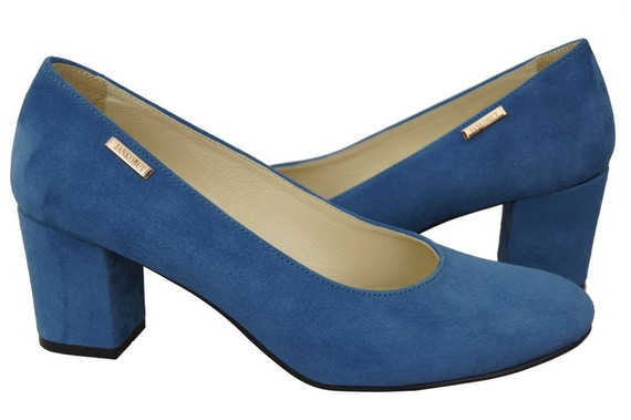 Damenschuhe Blaue Pumps Natürliches Wildleder 125 ElitaBut