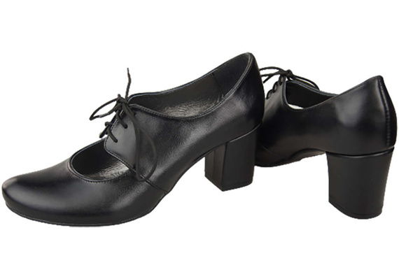 Schuhe Damenschuhe, Naturleder, Schwarz 161 ElitaBut