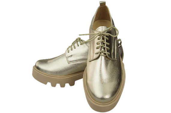 Schuhe Damen-Schnürschuhe, Goldleder, Natur 180 ElitaBut