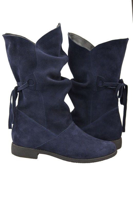 Winterstiefel für Damen, natürliches Veloursleder, Marineblau 999 von ElitaBut