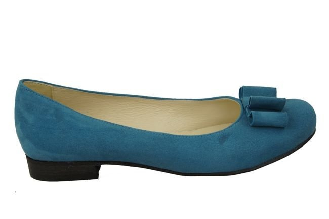 Damenschuhe Ballerinas Blau, Naturleder, Wildleder 126 ElitaBut