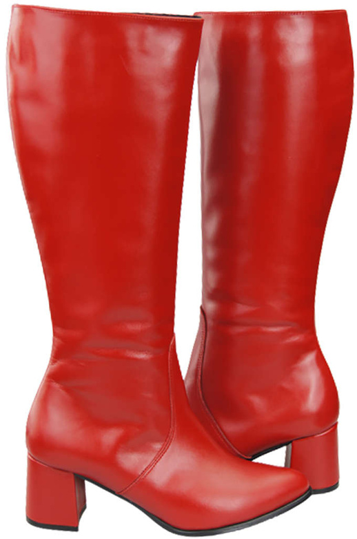 Klassische Damenstiefel, Naturleder, Rot 175 ElitaBut
