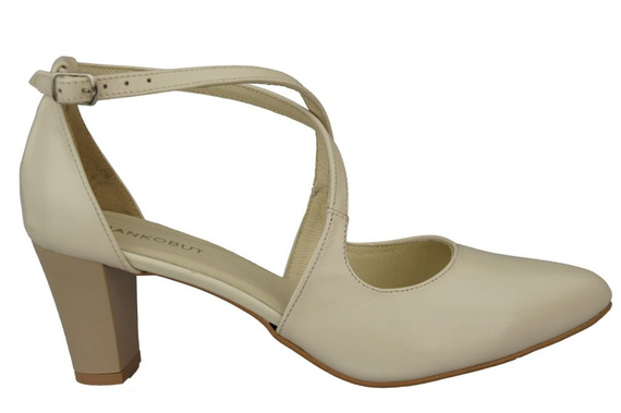 Damenschuhe Sandalen Niedriger Absatz Beige Ecru Naturleder 102 ElitaBut