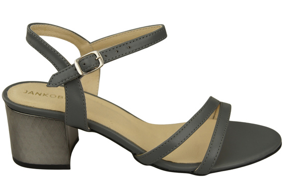 Damenschuhe Graues Naturleder 197 Sinnlich freizügige Fußsandalen ElitaBut