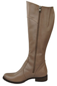 Schuhe Damenstiefel Stiefel, Naturleder 597 Cappuccino ElitaBut