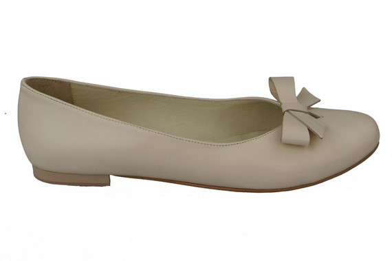 Damen Ballerinas Beige Naturleder 998 ElitaBut