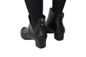 Damenschuhe Stiefel, Naturleder, Schwarz 987 ElitaBut
