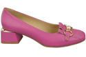 Damenschuhe Pumps mit Fransen verziert Fuchsia Naturleder 195 ElitaBut