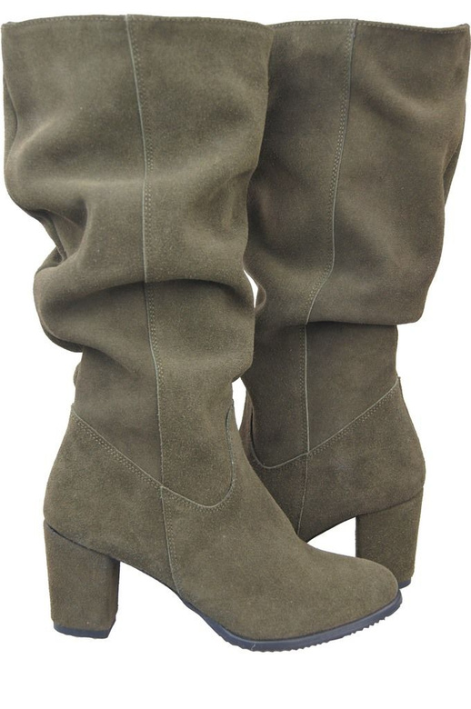 Schuhe Damenstiefel, Naturleder, Velours 141 Flasche ElitaBut