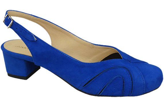 Damenschuhe Sandalen, Naturleder, Wildleder, Azurblau 842 von ElitaBut