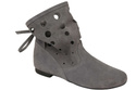 Schuhe Damen-Stiefeletten, natürliches Veloursleder, Grau 160 ElitaBut