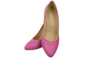 Damenschuhe Pumps Fuchsia Naturleder Bunter dekorativer Absatz 194 ElitaBut