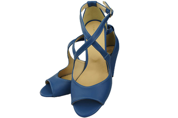 Damenschuhe Sandalen Blau Naturleder 186 ElitaBut