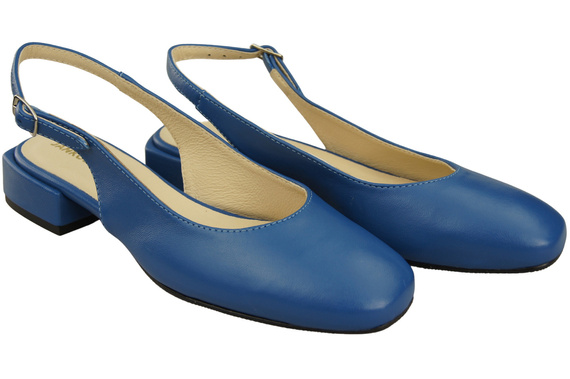 Damen Schuhe Sandalen Blau Flacher Absatz Naturleder 206 ElitaBut