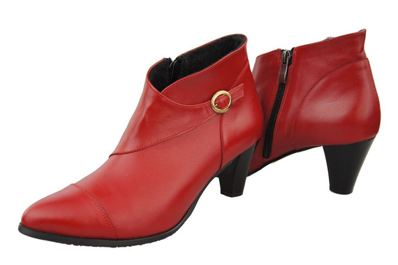 Damenstiefel Frühling/Herbst, Naturleder, Rot, 100 L, ElitaBut
