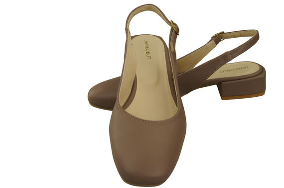 Damen Schuhe Sandalen Cappuccino Dunkel Flacher Absatz Naturleder 206 ElitaBut