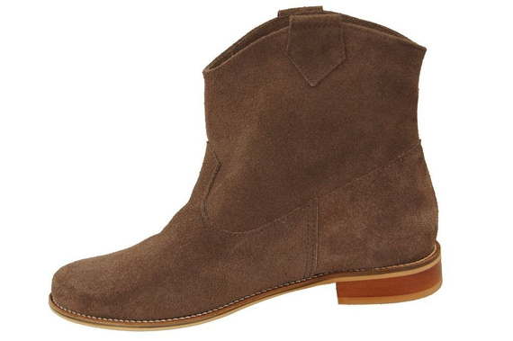 Schuhe Damenstiefel Frühling / Herbst, natürliches Veloursleder, Walnuss 132 L ElitaBut