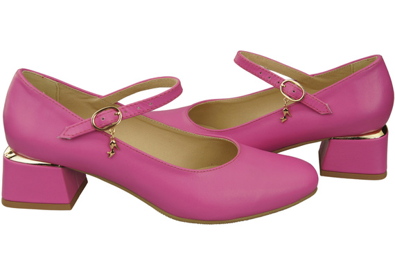 Damenschuhe Fuchsie Riemchenpumps Naturleder 202 ElitaBut