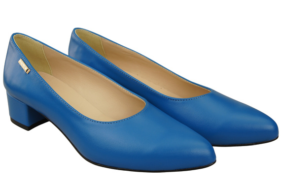 Damen Pumps Blau mit niedrigem Absatz zeitlose Eleganz und Komfort 220 ElitaBut