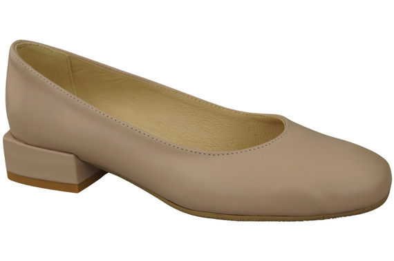 Bequeme Frauen Schuhe Cappuccino Blass Flats Natural Leder 204 ElitaBut