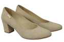 Damenschuhe Pumps Beige Naturleder Wildleder 125 ElitaBut