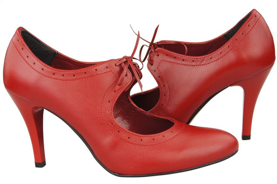 Damenschuhe Pumps Naturleder Rot 553 ElitaBut