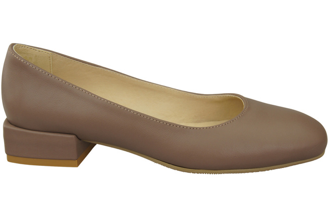 Bequeme Frauen Schuhe Cappuccino Dunkel Flats Natural Leder 204 ElitaBut