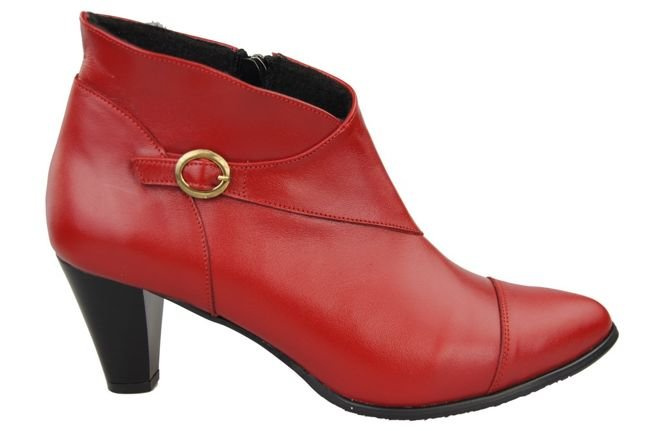Damen-Winterstiefel, Naturleder, Rot 100, von ElitaBut
