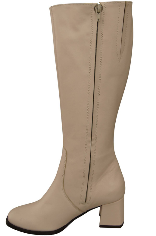 Bequeme Damen Puderrosa Niedrig Absatz Stiefel Naturleder 212 ElitaBut