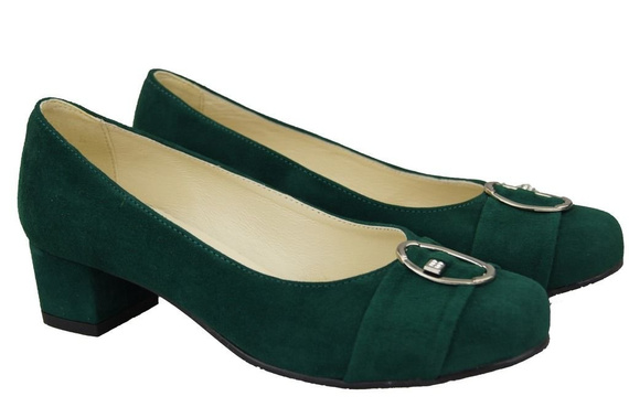 Damenschuhe Pumps Malachit Naturleder Wildleder 135 ElitaBut