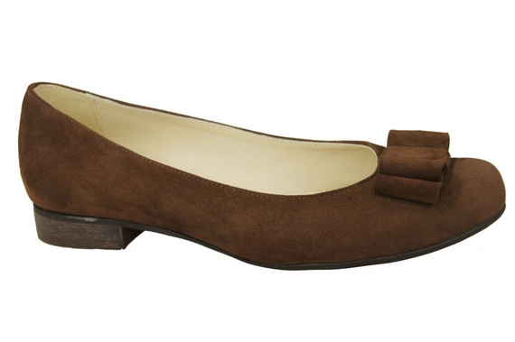 Damenschuhe Ballerinas Braun, Naturleder, Wildleder 126 ElitaBut