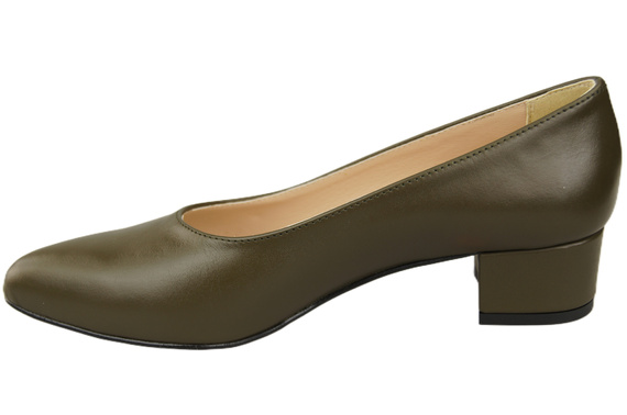 Damen Pumps Olive mit niedrigem Absatz zeitlose Eleganz und Komfort 220 ElitaBut