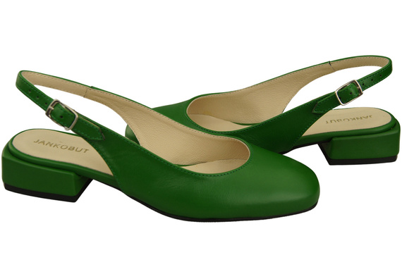 Damen Schuhe Sandalen Grün Flacher Absatz Naturleder 206 ElitaBut