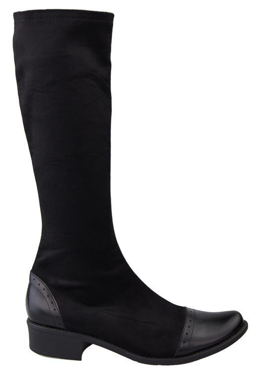 Schuhe Damenstiefel Stiefel mit Reißverschluss, dehnbare Rückseite 477 ElitaBut