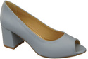 Damenschuhe PEEP TOE Pumps Hellblaues Naturleder mit beschichtetem Absatz 192 ElitaBut