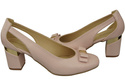 Schuhe Damen Puderrosa Pumps aus Naturleder mit dekorativem Absatz 199 ElitaBut