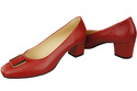 Damenschuhe Pumps Naturleder 187 Rot ElitaBut