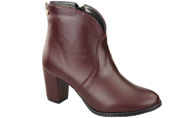 Damenstiefel Frühling/Herbst Naturleder Burgund 152 L ElitaBut