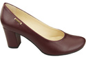 Klassische Damen Burgunderrote Leder Mandel Nase Pumps 201 ElitaBut