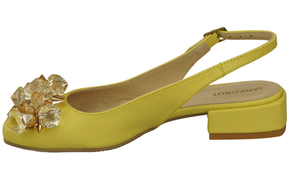 Damen Schuhe Zitrone Sandalen mit Kristallen Naturleder 215 ElitaBut