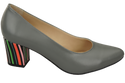 Damenschuhe Graue Pumps aus Naturleder mit Zierabsatz 158 ElitaBut